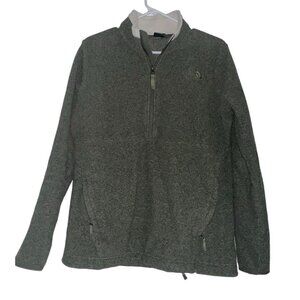 North Face Womens Campbell Pullover Size M Green 1/4 Zip